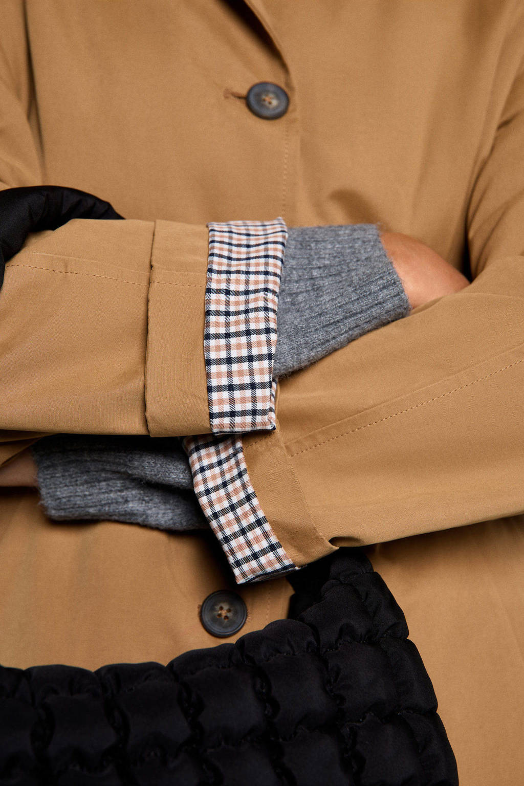 MANGO TEEN coat lichtbruin