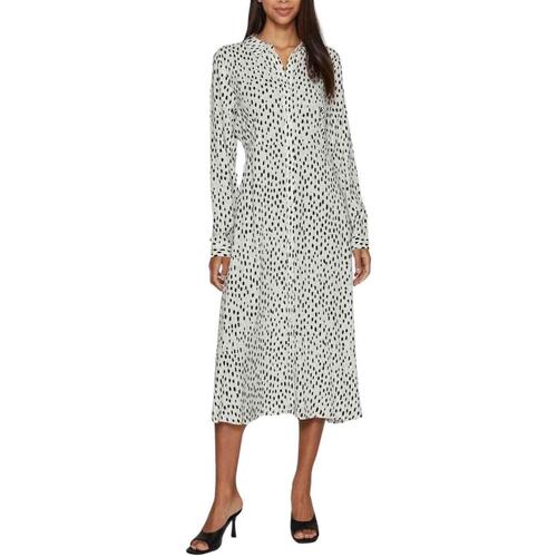 Vila - VIPAYA L/S LONG SHIRT DRESS Blanco