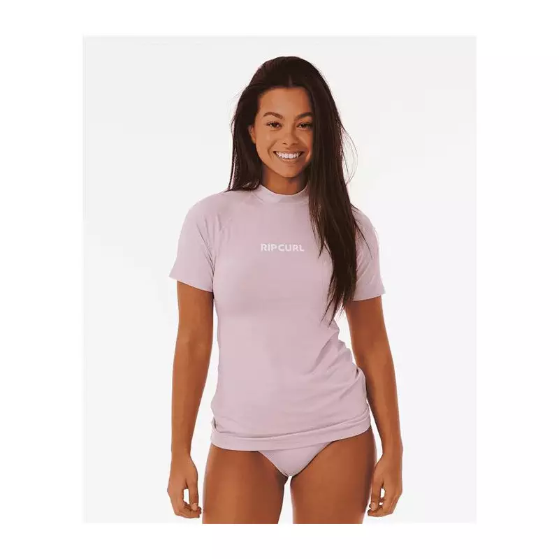 Lycra femme RIPCURL Classic Surf Ss Upf Rashguard Lilac