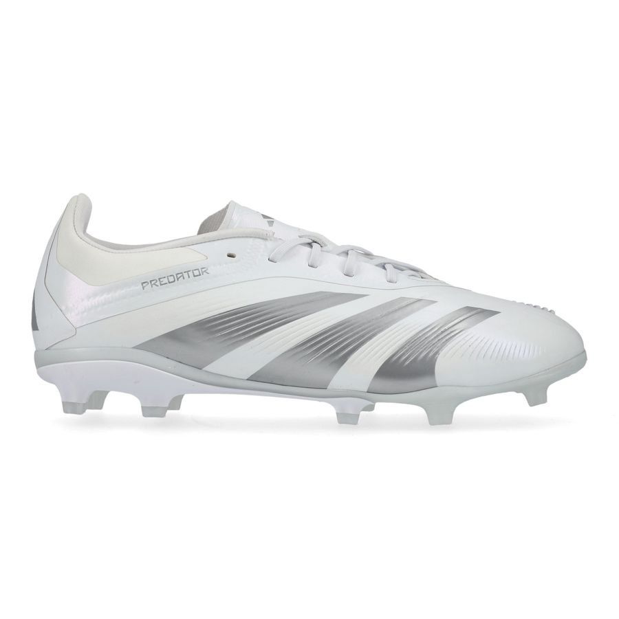 adidas Predator Elite FG Pearlized - Blanc/Argenté Enfant