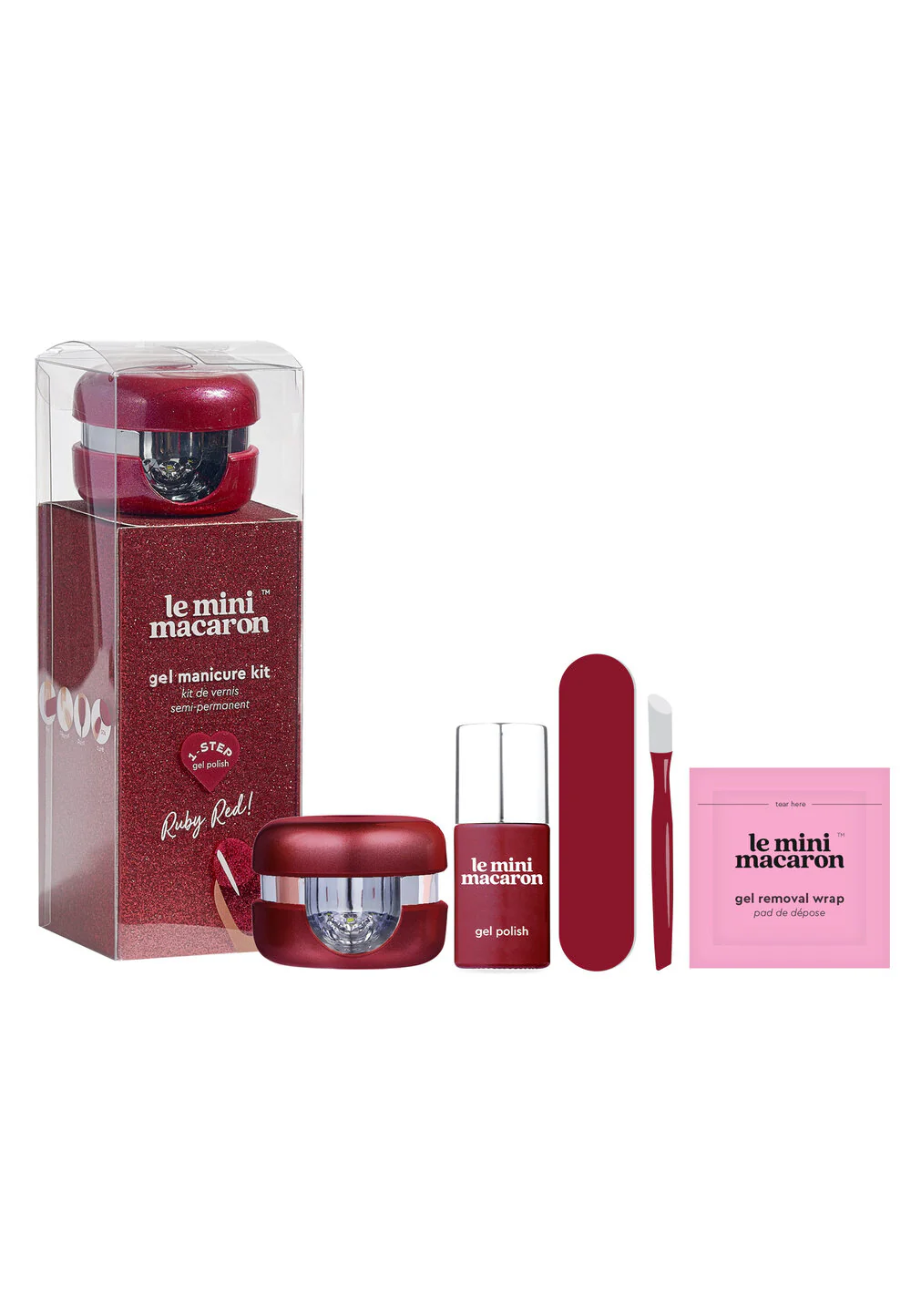 Le Mini Macaron  Gel Manicure Kit - Ruby Red