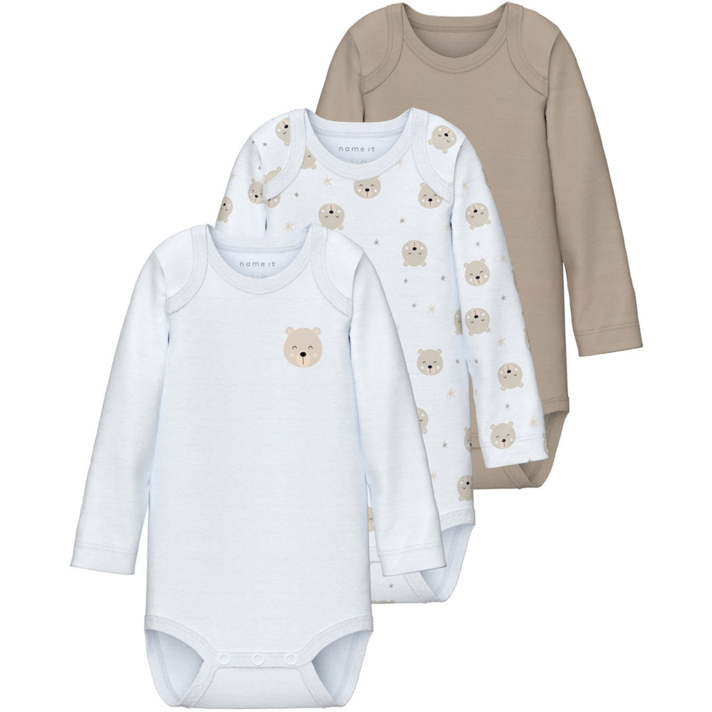 Køb Name It Oxford Tan Body 3-pack Oxford Bear Noos