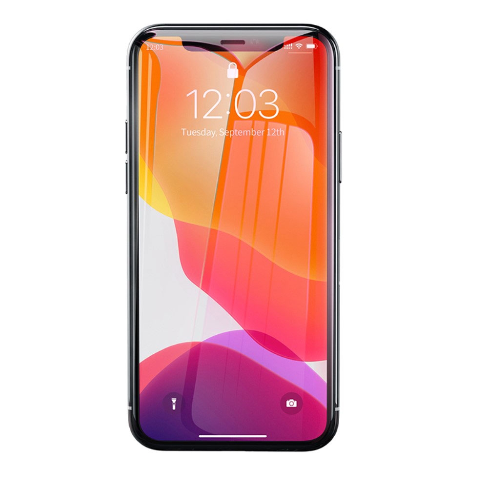 (2er Set) Baseus - iPhone 11 / iPhone Xr Panzer Glas Display Montagerahmen Case Friendly