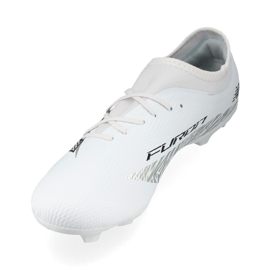 New Balance Furon V8 Team FG 10 Year - Blanc/Noir Enfant