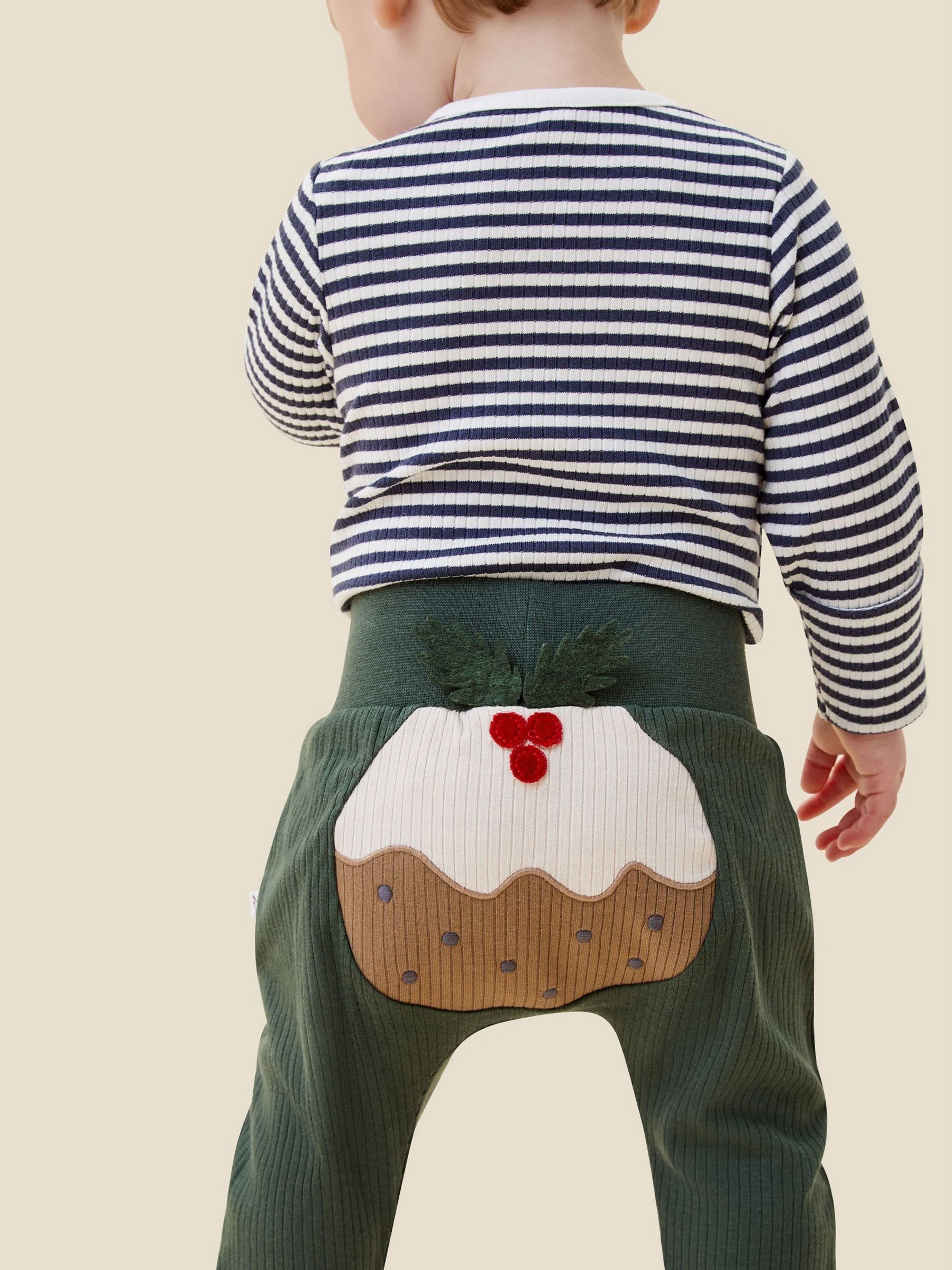 Mori Christmas Pudding Character Christmas Joggers