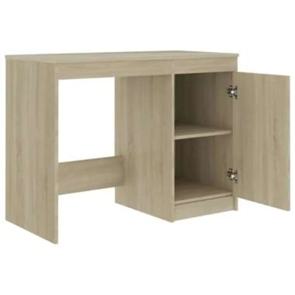 vidaXL - Bureau - Bruin - Bewerkt hout