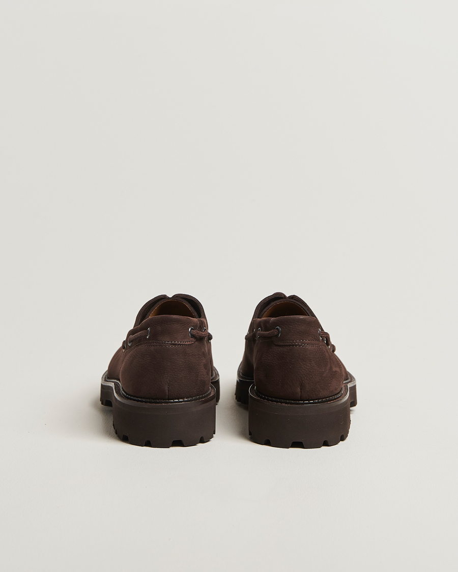 John Lobb Tide Moc Toe Derby Dark Brown Nubuck