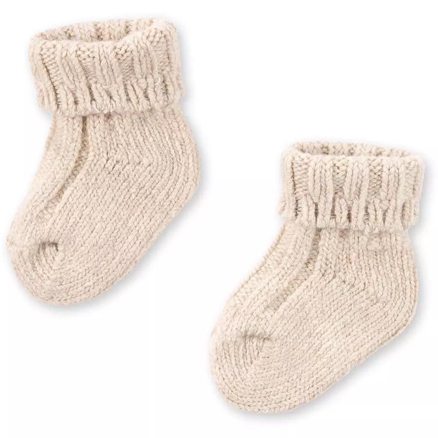 Hofbrucker Baby Socken Kaschmir Babysocken Sand