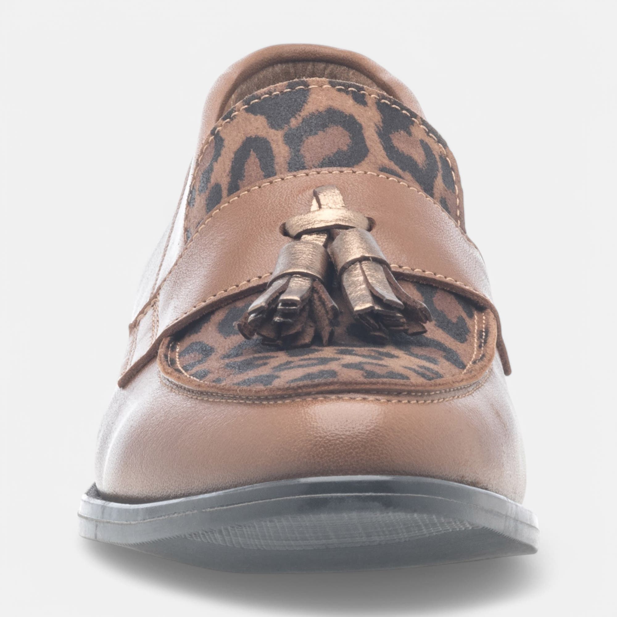 Mocassins Femme en cuir camel
