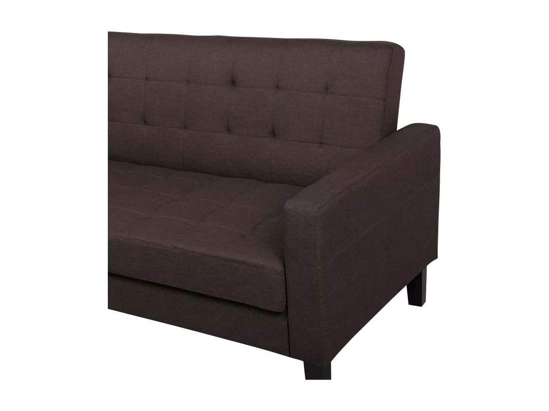 Canapé convertible 3 places en tissu marron VEHKOO