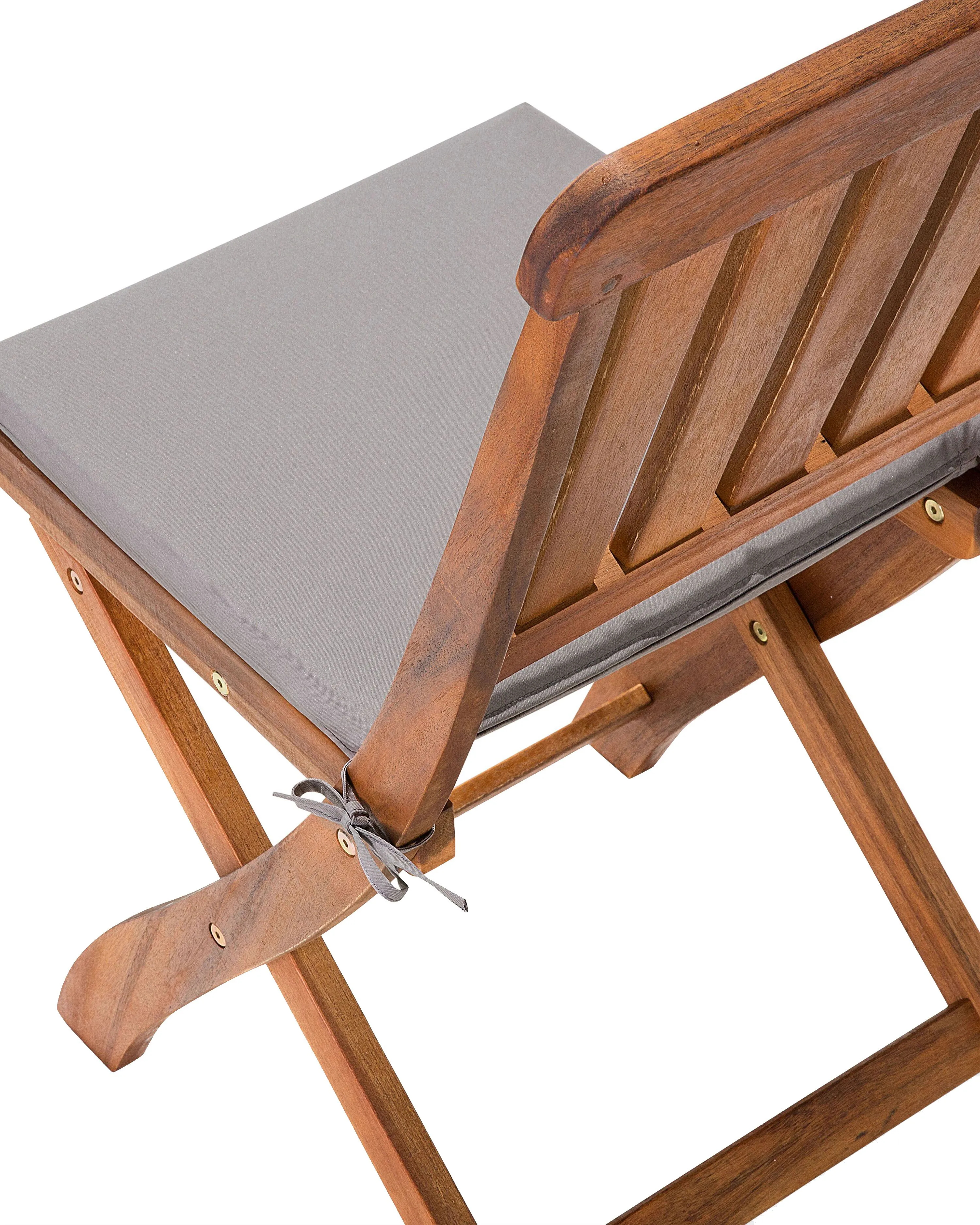 Set van 2 stoelen met zitkussen CENTO Acaciahout Bruin