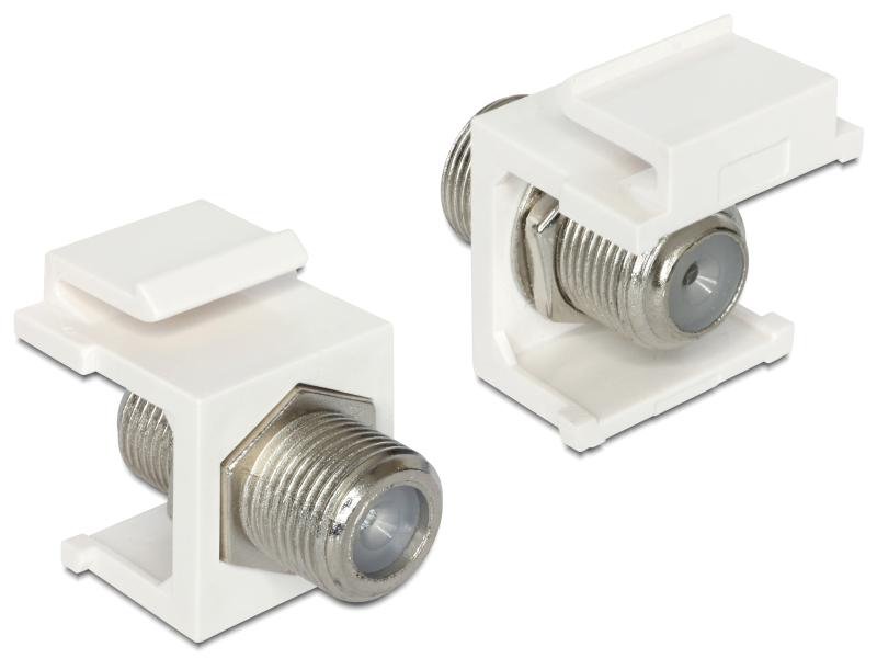 Delock Keystone-Modul Typ F Weiss Keystone-Modul