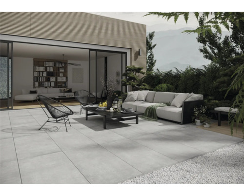 FLAIRSTONE porseleinen terrastegel Urban Graphite gerectificeerde rand 120 x 60 x 2 cm