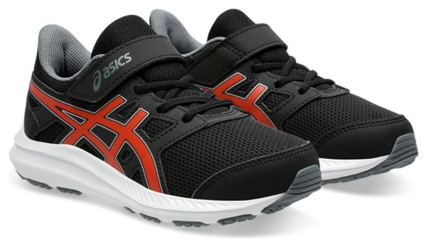 Asics Jolt 4 PS Noir Rouge Enfant