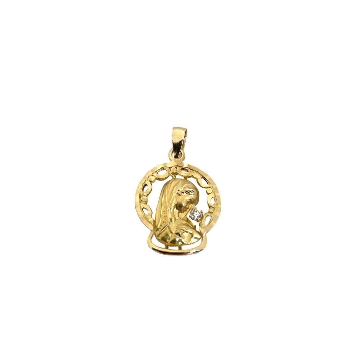 Pendentif d'occasion or 750 jaune vierge zirconias