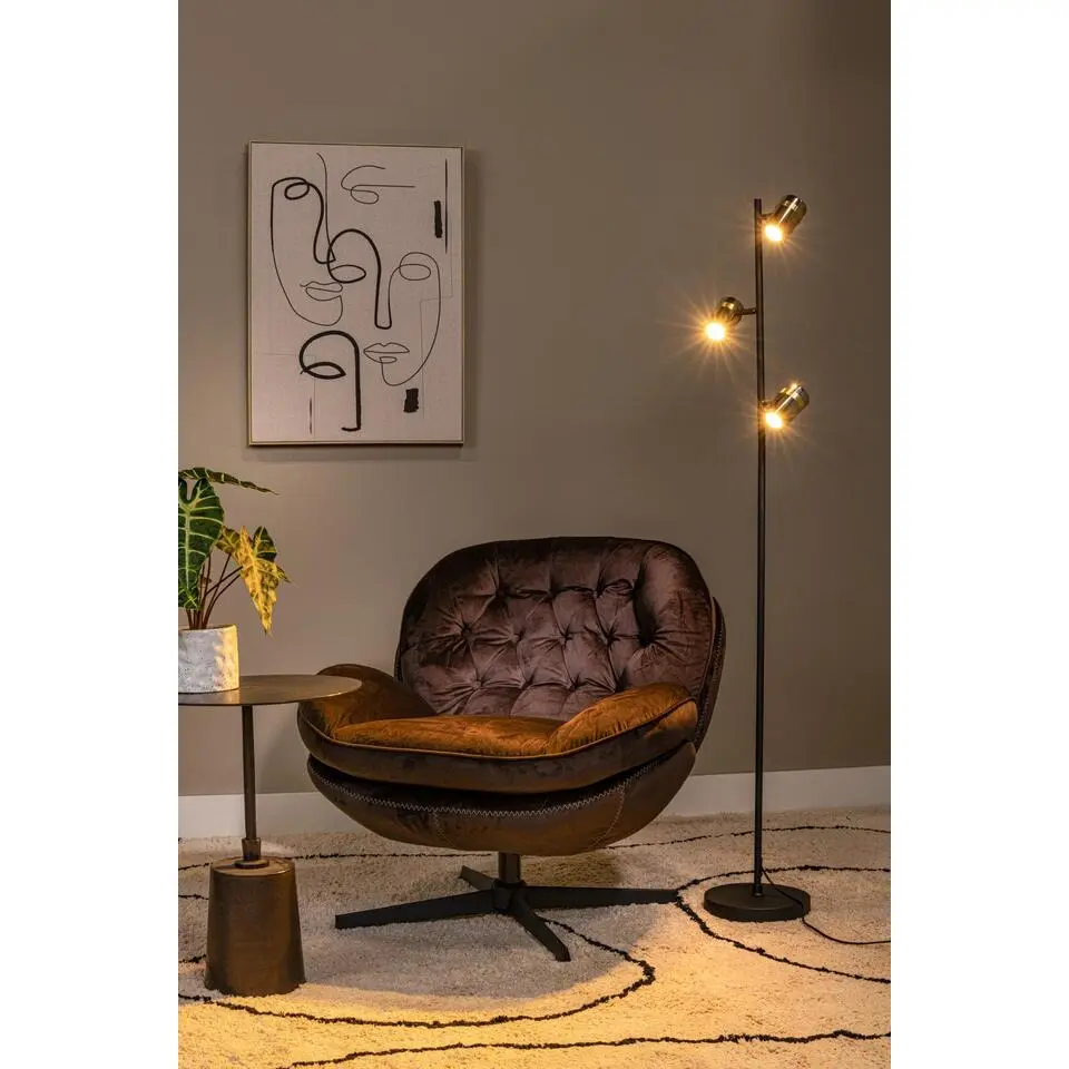 Lucide UPTON Vloerlamp - Fumé
