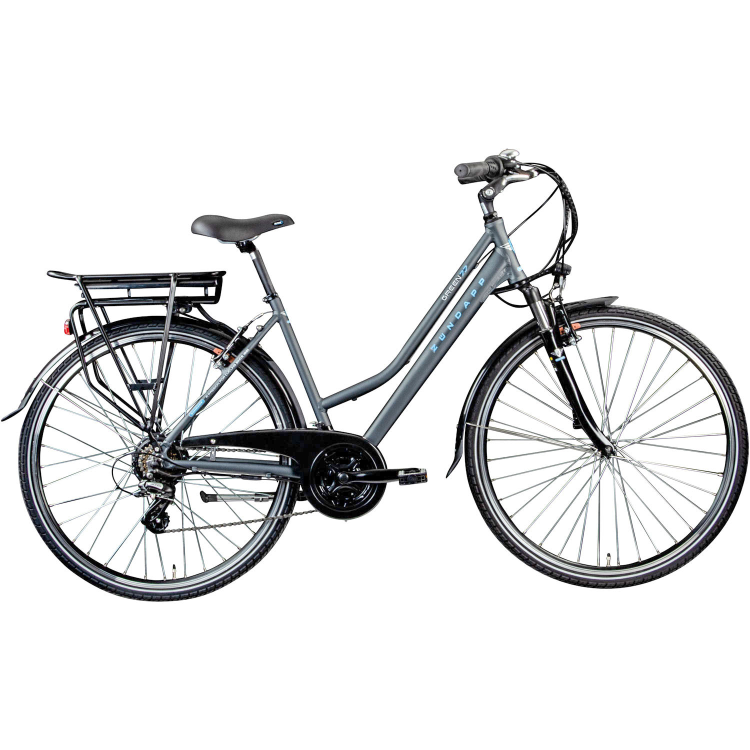 Zündapp Elektro Trekking-Damenrad GREEN 7.7 - grau - 48 cm Rahmenhöhe
