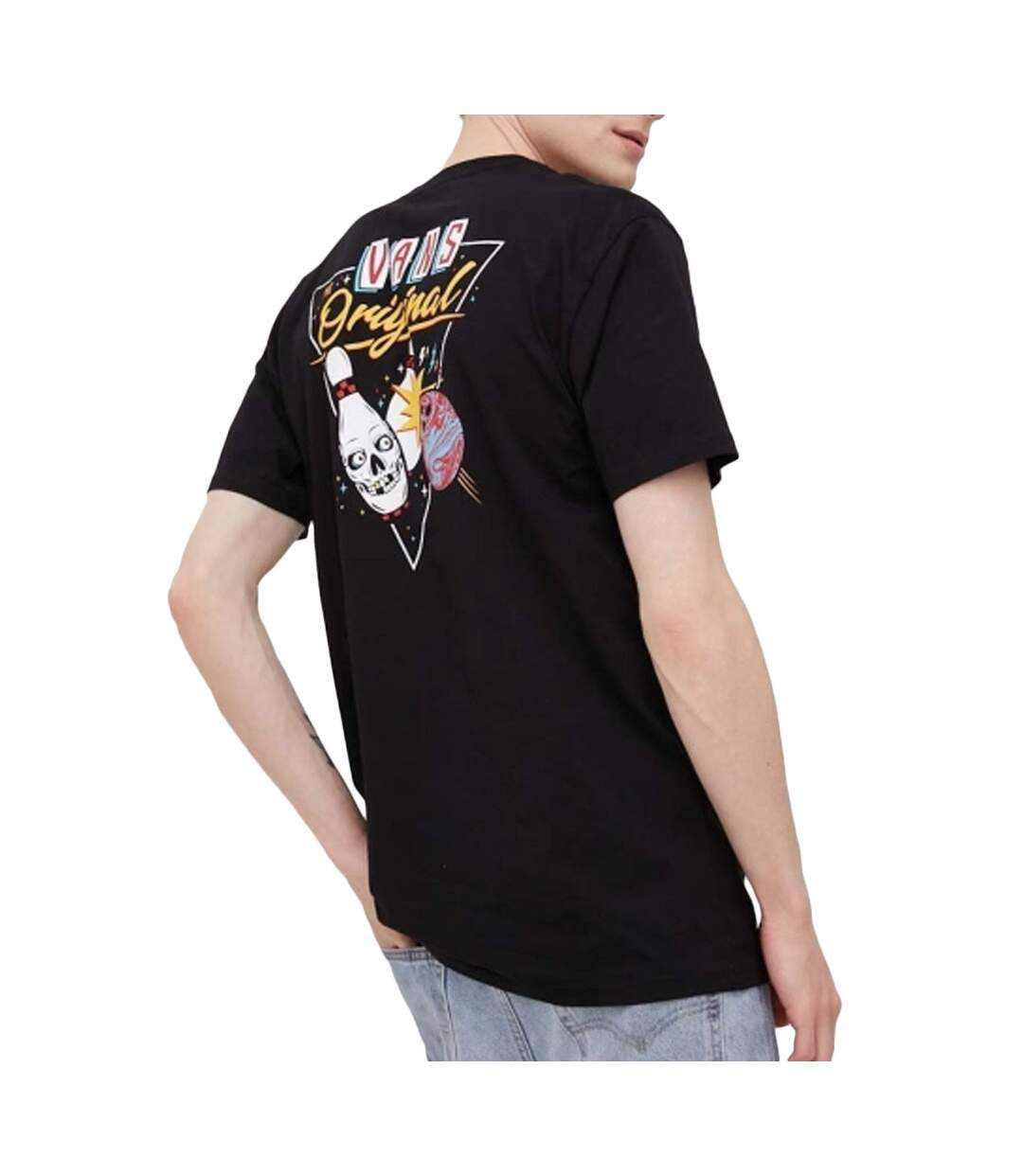 T-shirt Noir Homme Vans Lucky