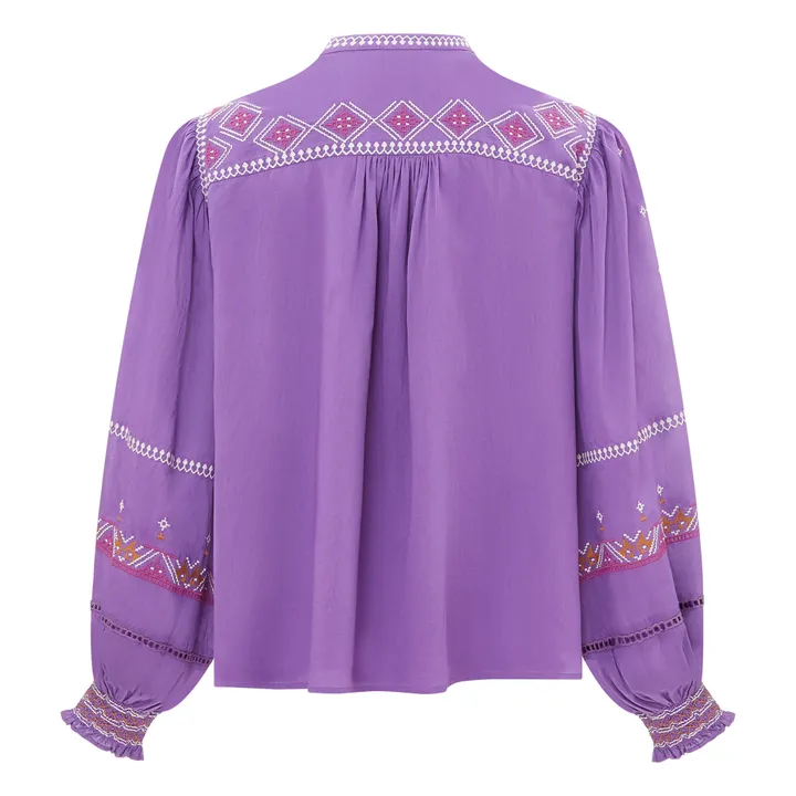 Alma Deia Blouse Brodée | Violet
