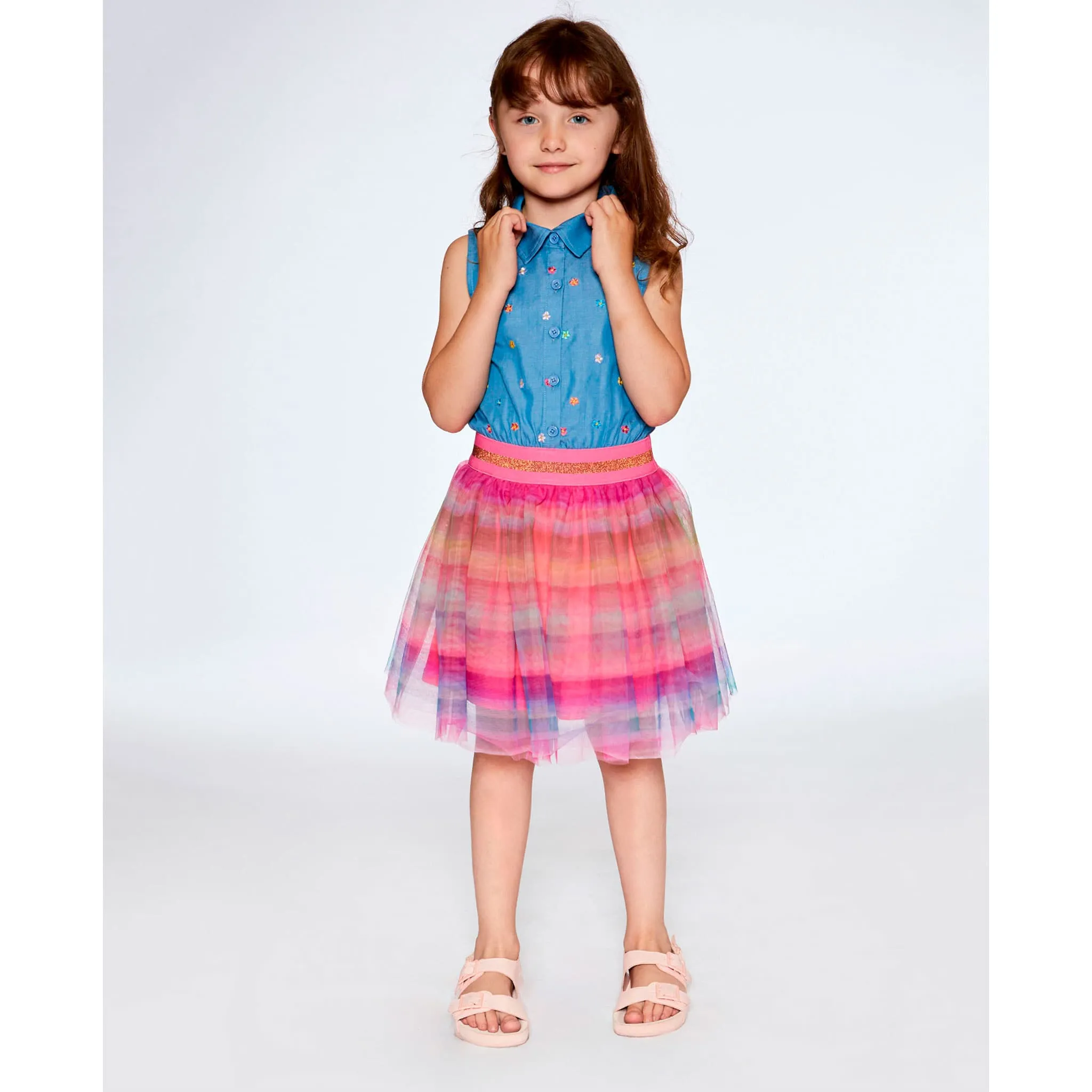 Deux par Deux Robe Chambray Papillon 3-6ans