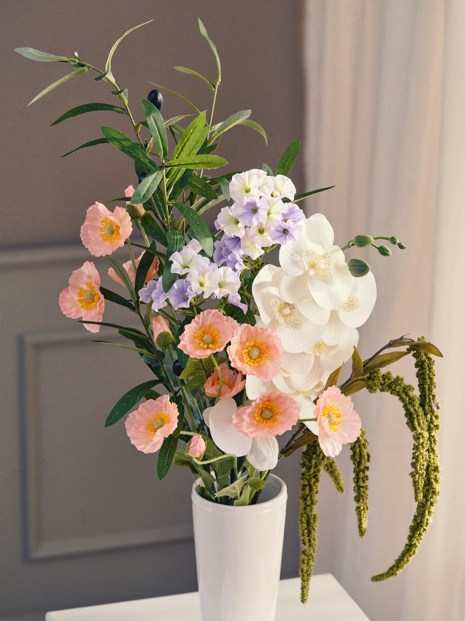 Kunstig blomst valmue | 59 cm.  | Peach