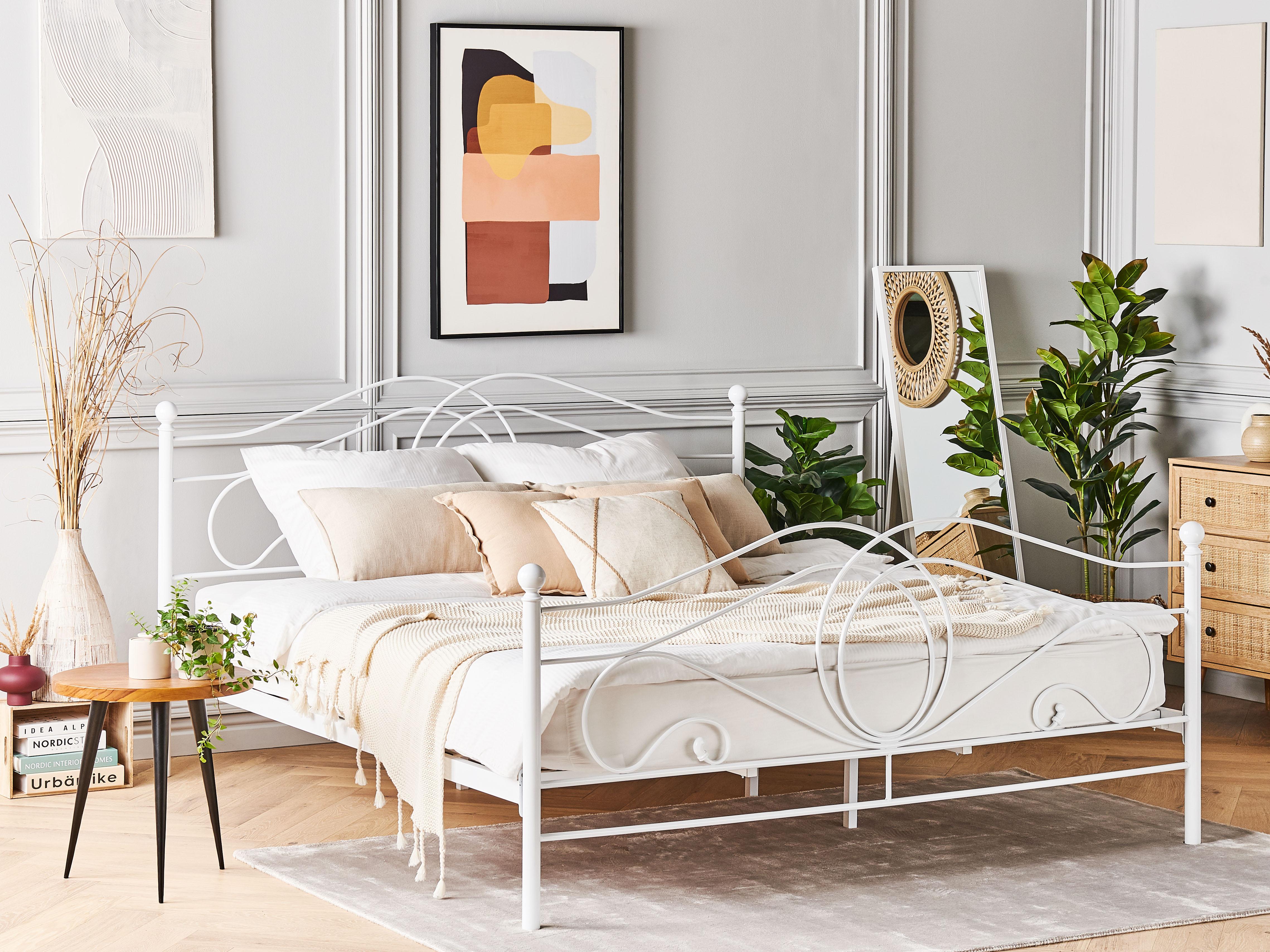 Bed Metaal LYRA 160 x 200 cm Wit