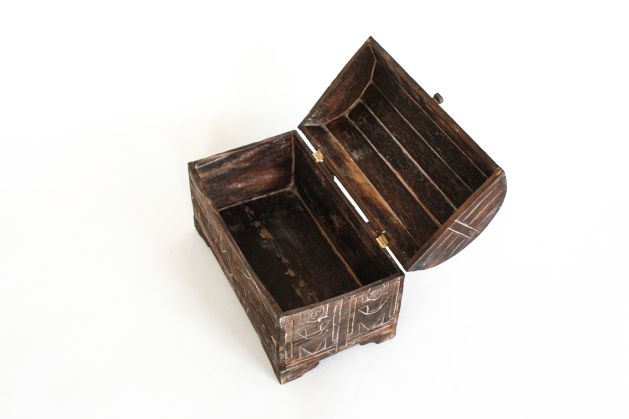 3er-Set Truhe 'Primitif' mit gewölbtem Deckel, aus Albesiaholz von fischer's lagerhaus