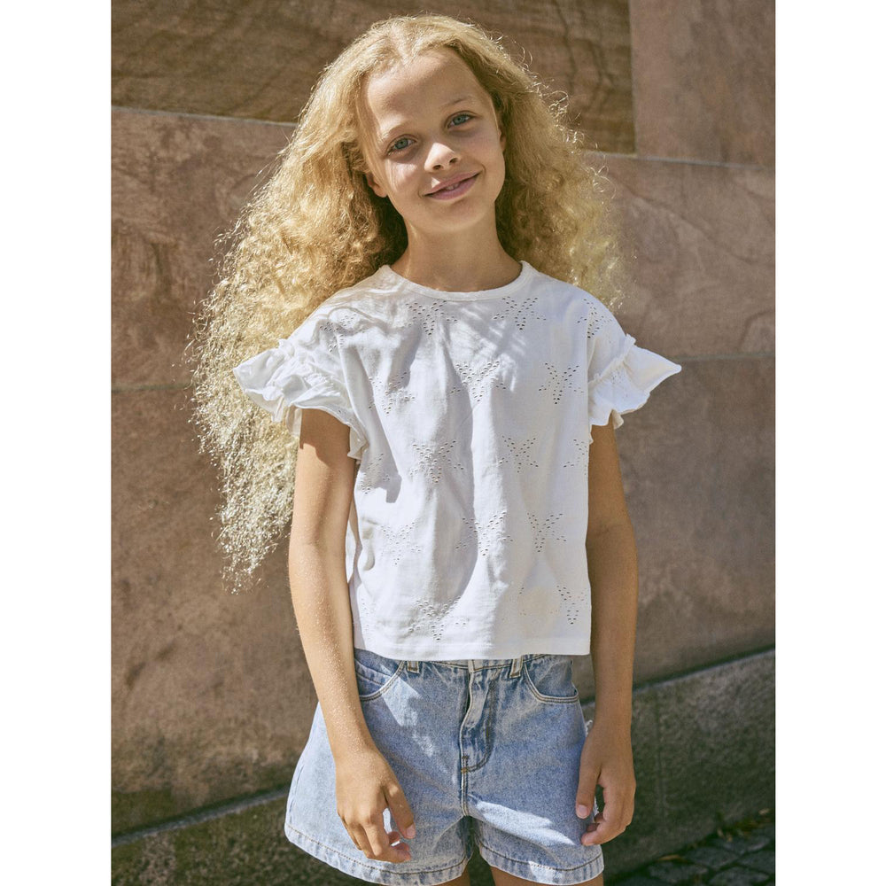 Køb Name It Bright White Nkfjaden Sl Nreg Sh Top