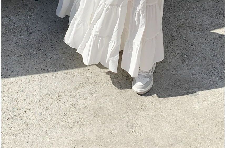 MIKIGA - Maxi-rok met elastische taille en lagen