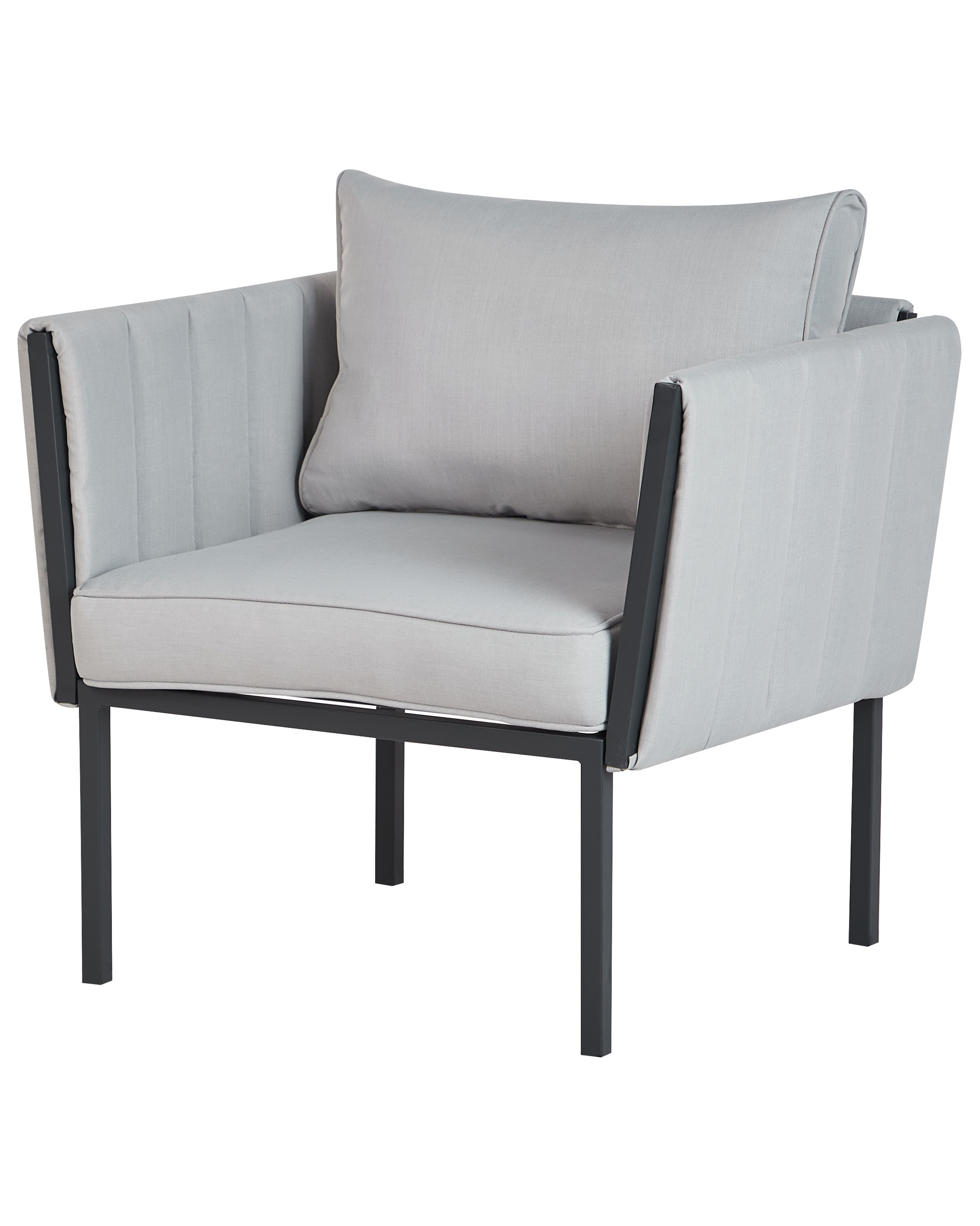 Loungeset met tafel 5-zits SKALA Metaal Lichtgrijs