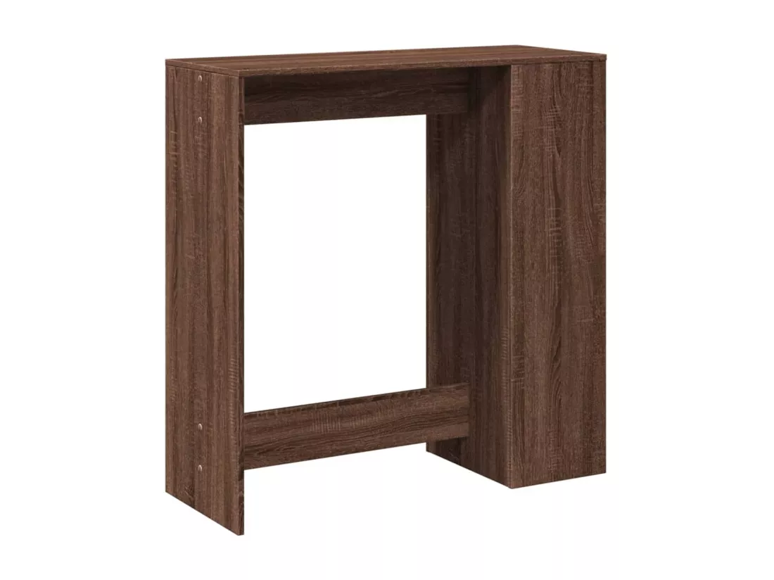 Table de bar avec étagères chêne marron bois d'ingénierie