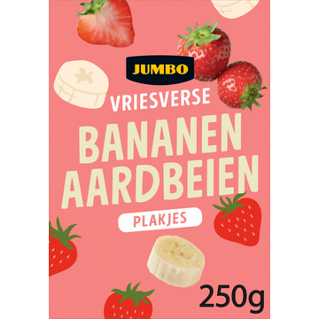 Jumbo Vriesverse Bananen & Aardbeien Plakjes 250 g