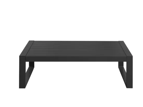 Salon de jardin en aluminium: un canapé 3 places, 2 fauteuils, une table basse - Anthracite - MOLOKAI de MYLIA