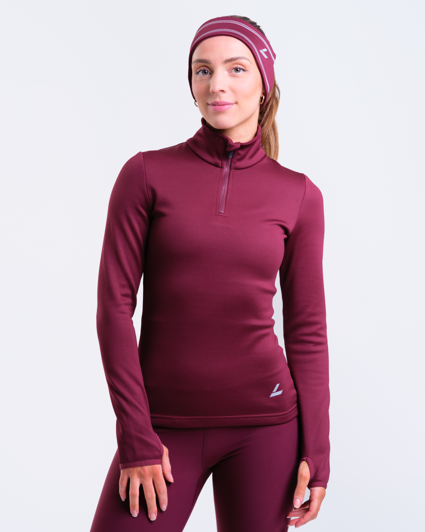 LEVITY Accelerate Winter Half Zip LS Burgundy