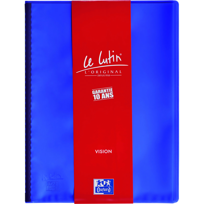 Protège-documents translucides A4 30 pochettes Le Lutin Vision Oxford - couleurs assorties