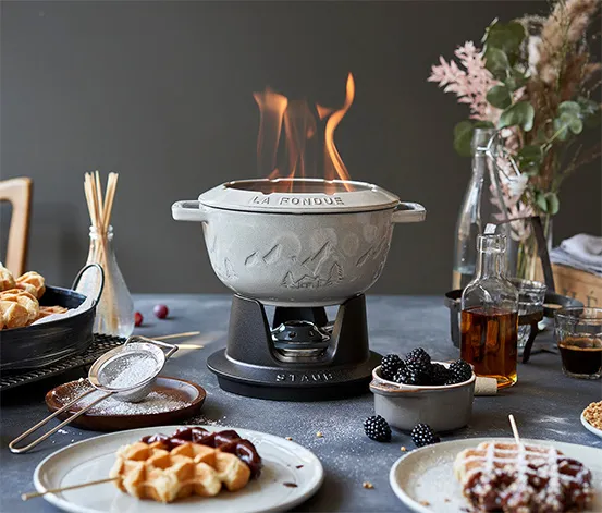 STAUB Fondue-Set, weiß