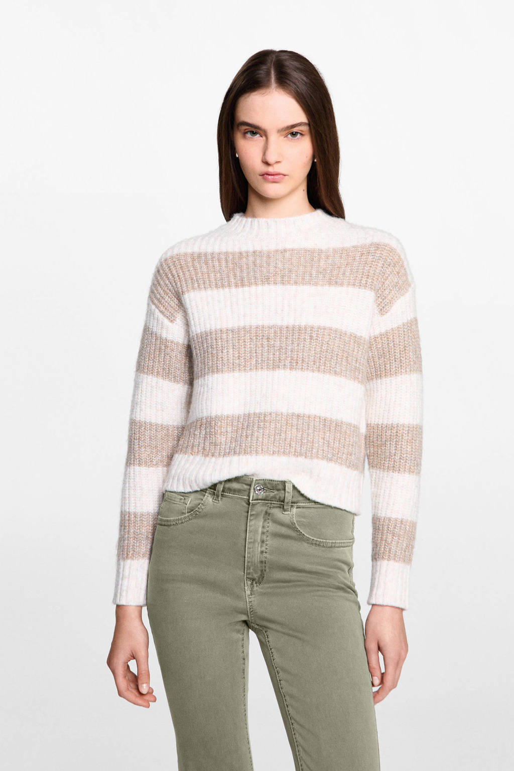 MANGO TEEN flared casual broek groen