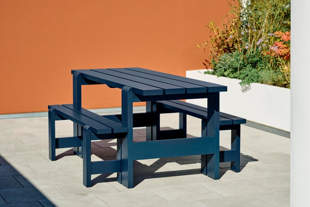 HAY  Weekday havebænk - Steel Blue