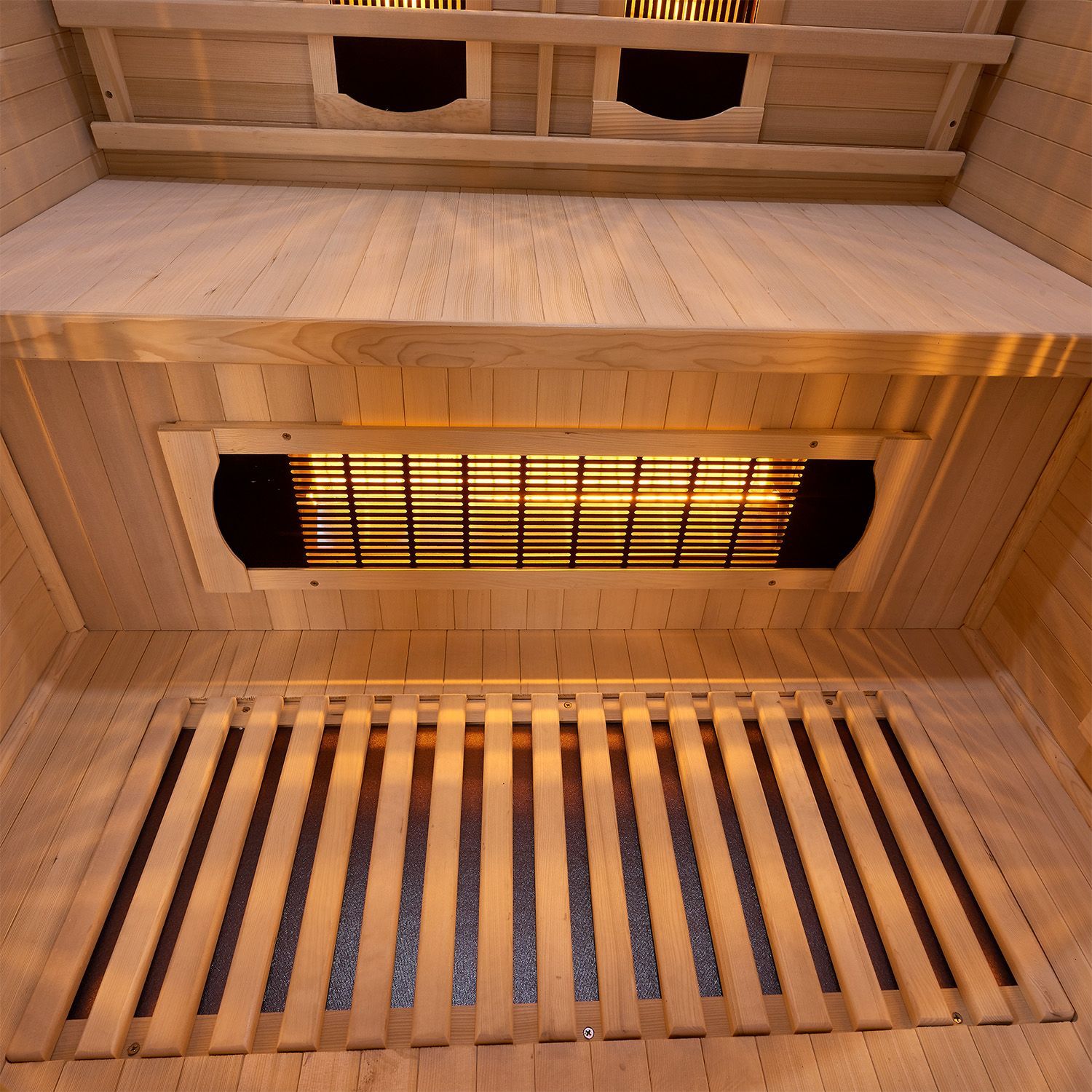 Artsauna Infrarotkabine Nyborg S120V Vollspektrumstrahler & Ambiente LED Beleuchtung – Kabine für 2