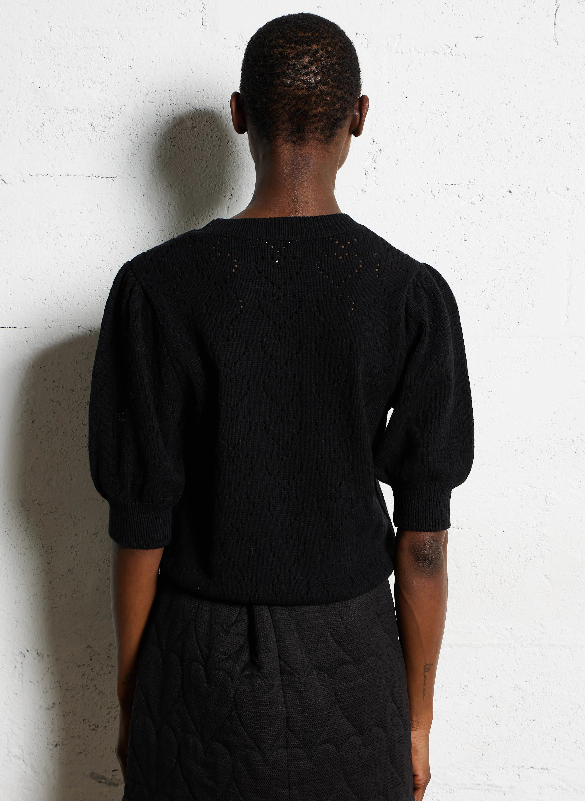 DIANA - Pull manches ballon| Noir
