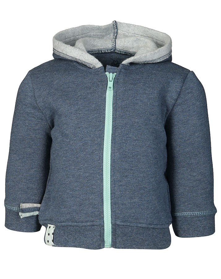 Kapuzen-Sweatjacke NADIRA UNI in indigo melange