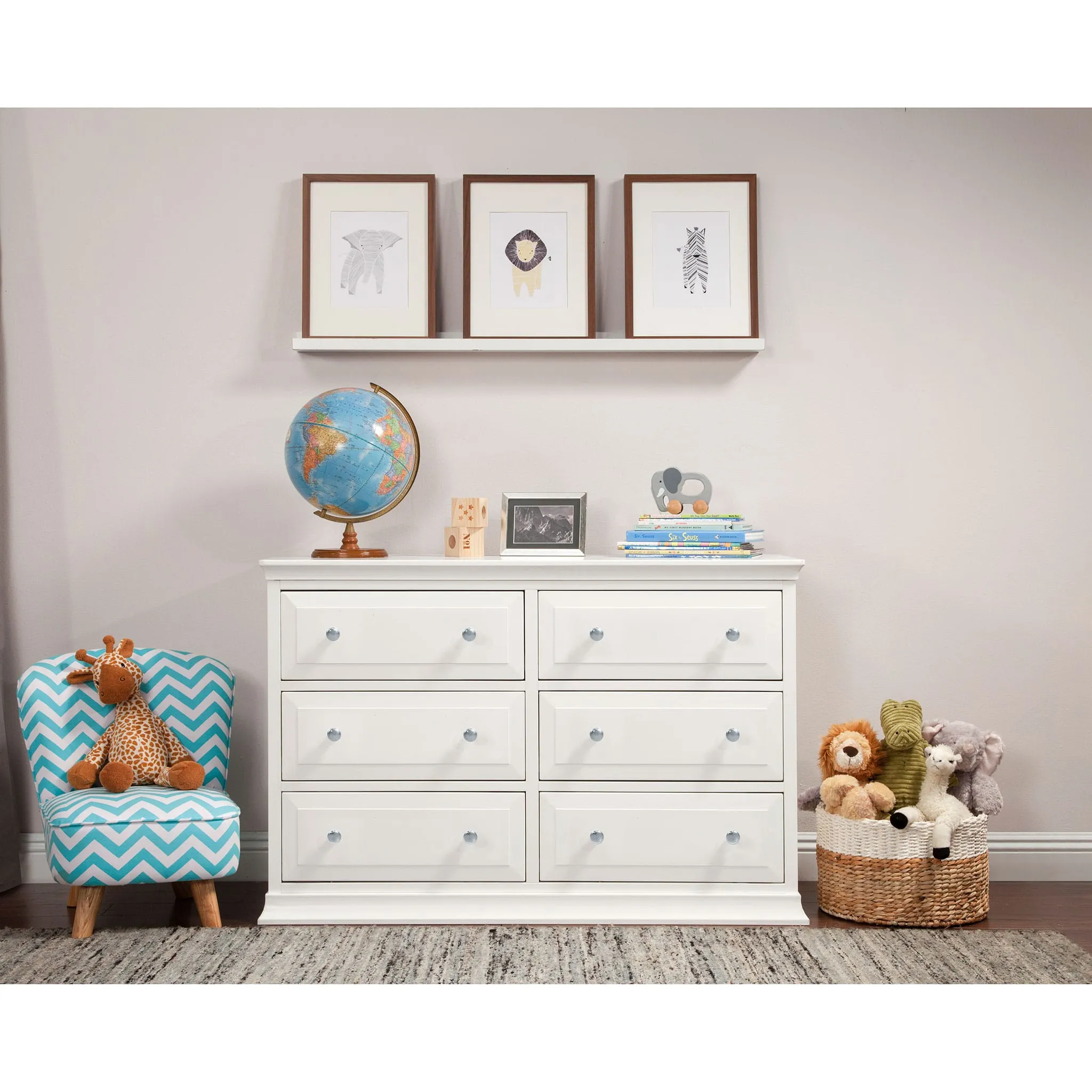 DaVinci Bureau Double 6 Tiroirs Signature Davinci - Blanc