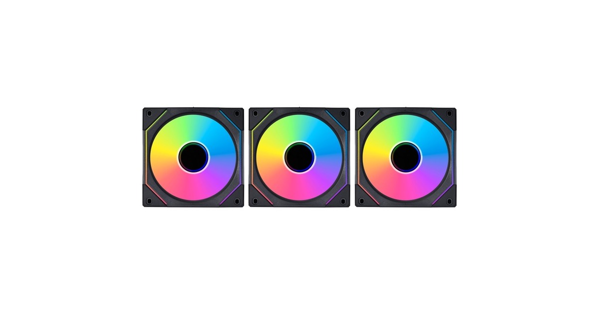Lian LiUNI FAN SL-INFINITY 120 RGB case fans  (Zwart, 3 stuks, 120 x 122 x 25 mm, PWM, Incl. controller)