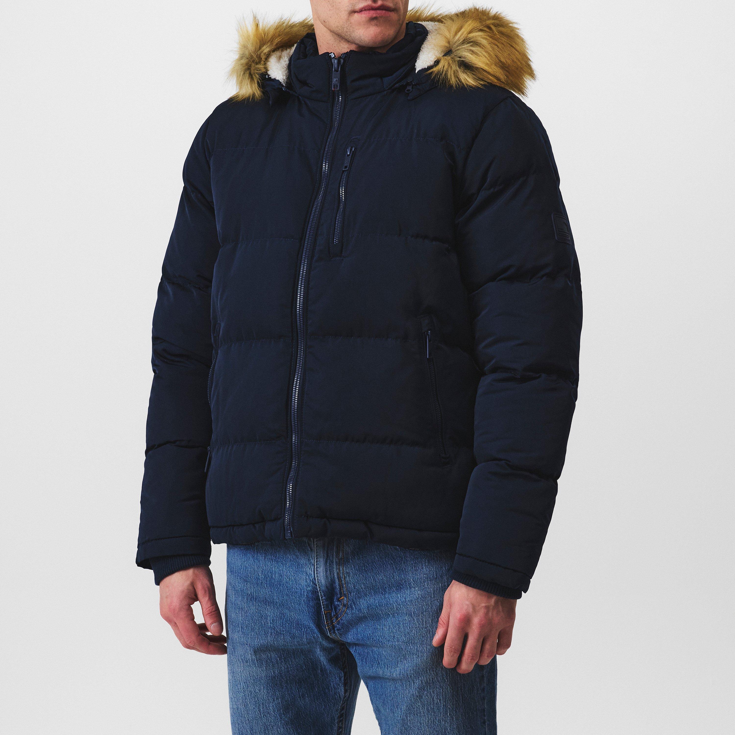 SoulCal Mens 2 Zip Bubble Jacket
