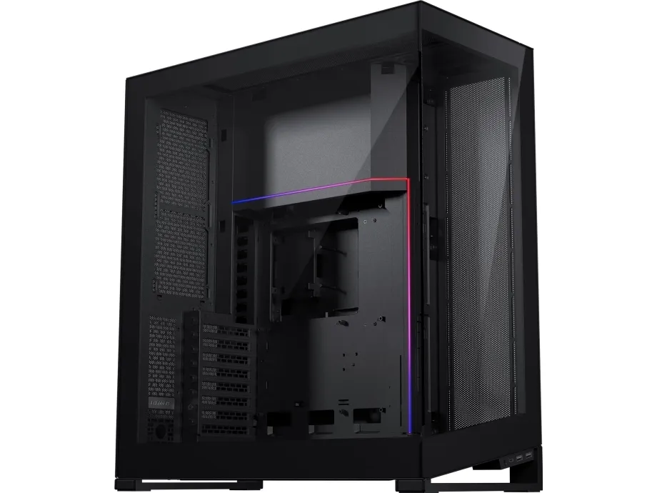 Phanteks NV7 - FT - udvidet ATX - sidepanel med vindue (hærdet glas) - ingen strømforsyning (ATX) - sort satin - USB/Lyd