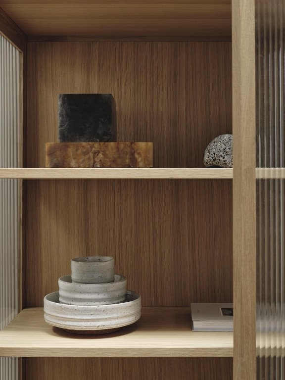 Ferm Living Reed vitrinekast naturel eiken