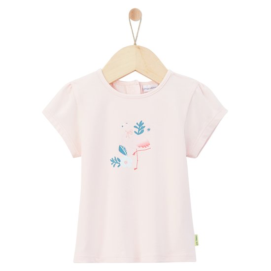 T-shirt manches courtes Jardin Extraordinaire   Rose        de               P'tit bisou