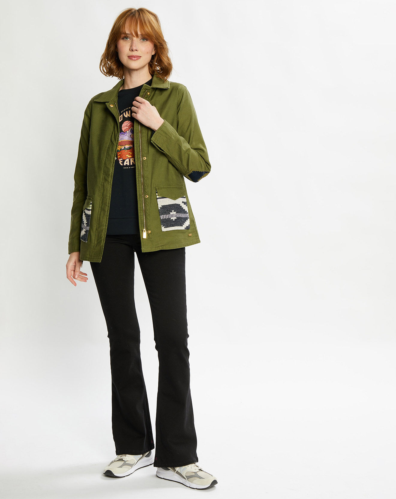 Scotch & Soda Veste droite Militaire kaki