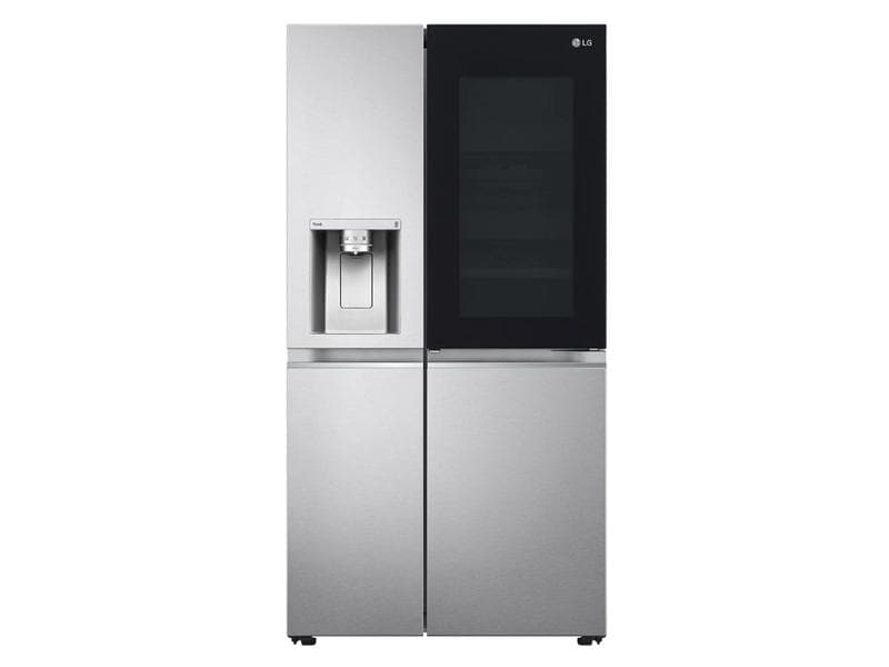 LG Foodcenter GSXV90BSDE Brushed Steel Side by Side Kühlgerät mit Fenster und Innenbeleuchtung