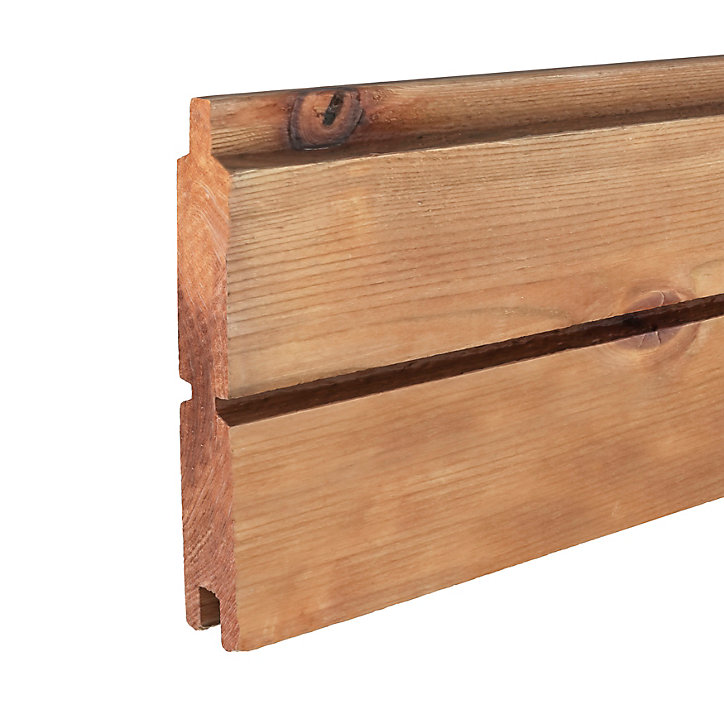 Lame rainurée Mahoé H. 14,5 cm x L. 180 cm en bois